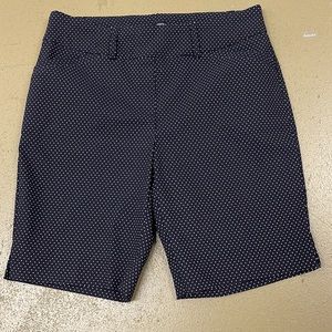 Hilary Radley Black White Polka Dot Shorts Medium